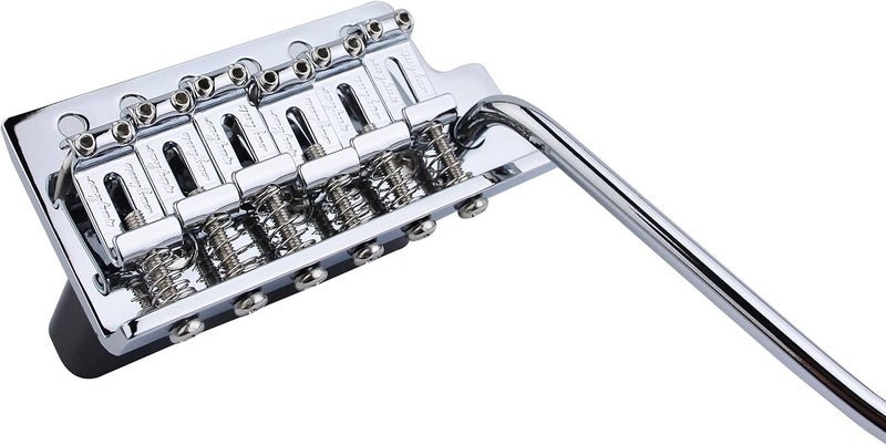 guyker Tremolo Bridge Vintage Bent Steel Saddles and Zinc Block Compatible with Start ST Electric Guitar (GG-1004, Chrome) - Image 3
